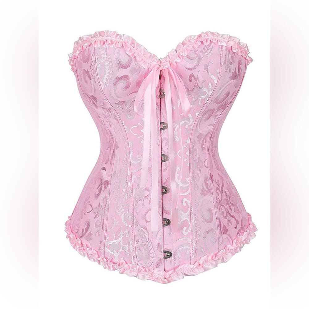 Women‘s Ruffles Corset Top Strapless Waist Trainer 2XL